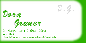 dora gruner business card